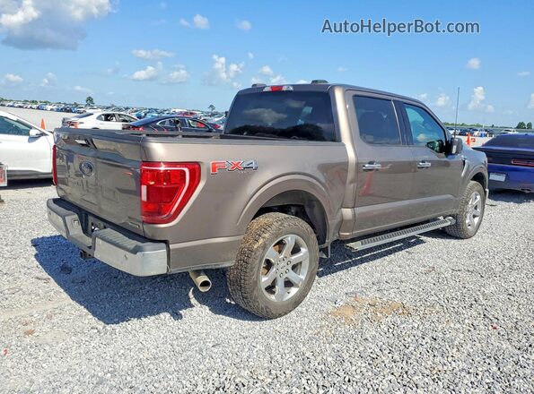 1FTEW1EP8MFB75583 2021 FORD F150 Brown Հետևի աջ
