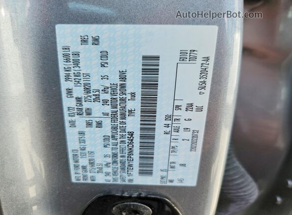 1FTEW1EP8NKD64548 2022 FORD F150 Silver Widok komory silnika