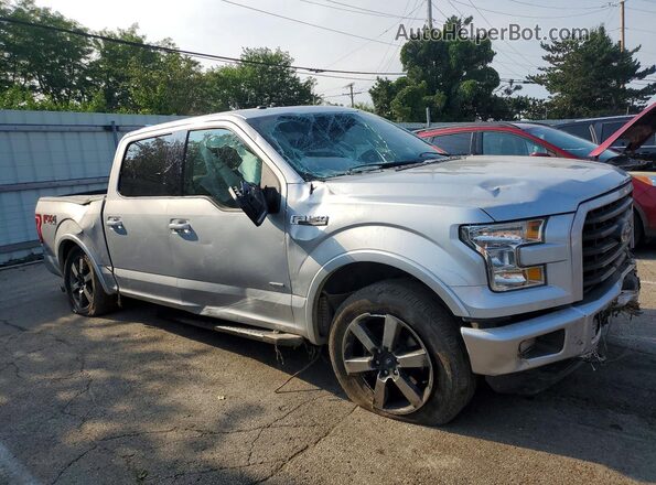 1FTEW1EP9GFB83714 2016 FORD F150 Серебряный Передняя правая четверть