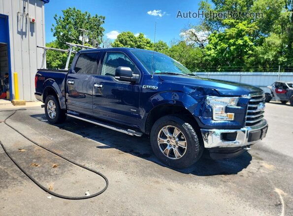 1FTEW1EP9GFD30100 2016 FORD F150 Blue Delantero derecho