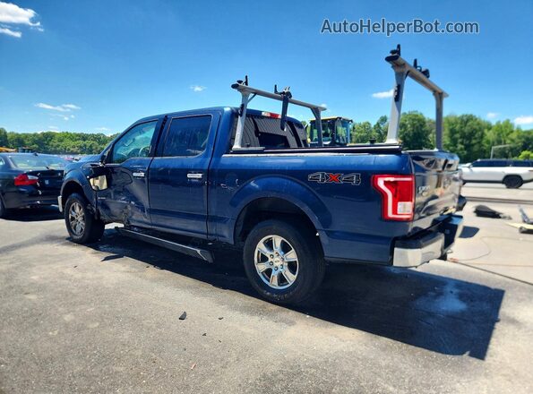 1FTEW1EP9GFD30100 2016 FORD F150 Blue Trasero izquierdo