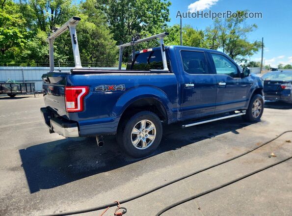 1FTEW1EP9GFD30100 2016 FORD F150 Blue Trasero derecho