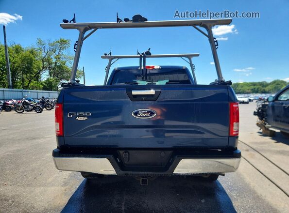 1FTEW1EP9GFD30100 2016 FORD F150 Blue Vista trasera