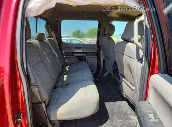 1FTEW1EP9JKD28409 2018 FORD F150 Red Vista de los asientos traseros