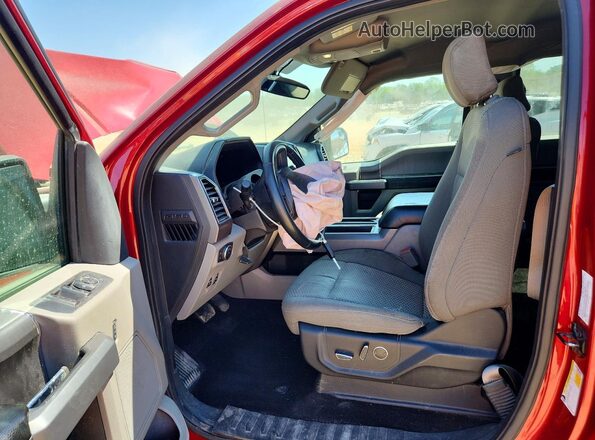 1FTEW1EP9JKD28409 2018 FORD F150 Red Vista interior delantera