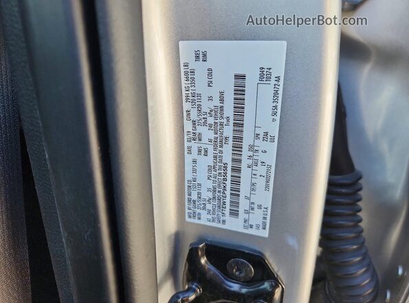 1FTEW1EP9KFB56585 2019 FORD F150 Silver Вид наклейки з VIN-кодом