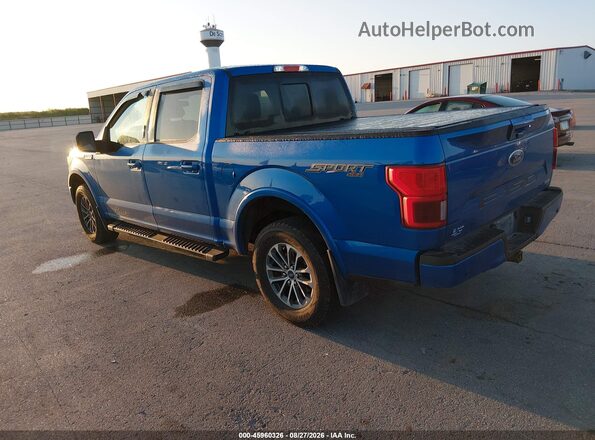 1FTEW1EP9KFB66324 2019 FORD F150 Blue Задня ліва чверть