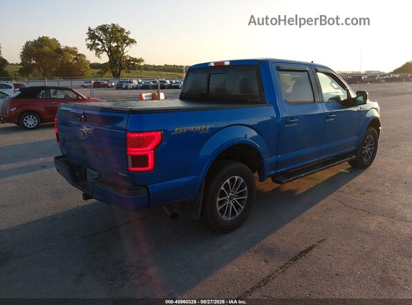 1FTEW1EP9KFB66324 2019 FORD F150 Blue Задня права чверть