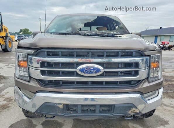 1FTEW1EP9NKD33423 2022 FORD F150 Коричневый Вид спереди
