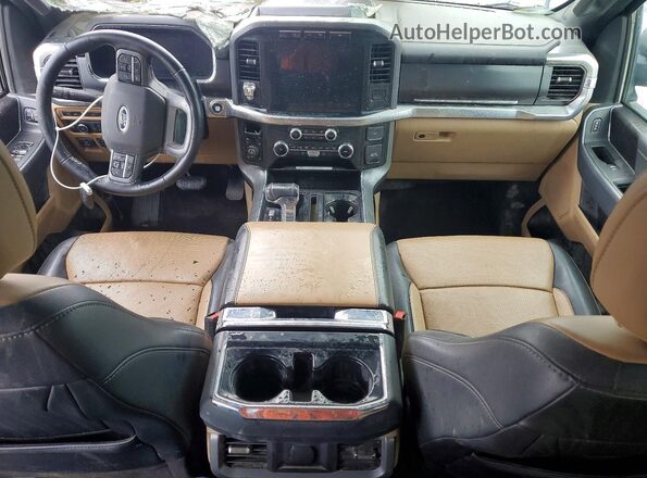 1FTEW1EP9NKD33423 2022 FORD F150 Коричневый Вид панели приборов