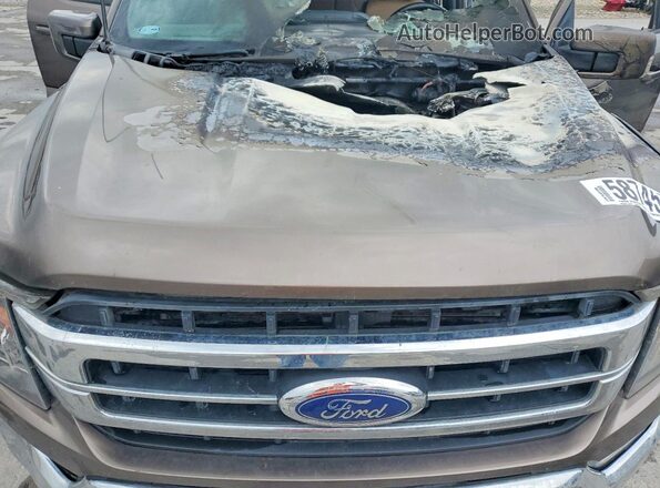 1FTEW1EP9NKD33423 2022 FORD F150 Коричневый Вид задней части салона