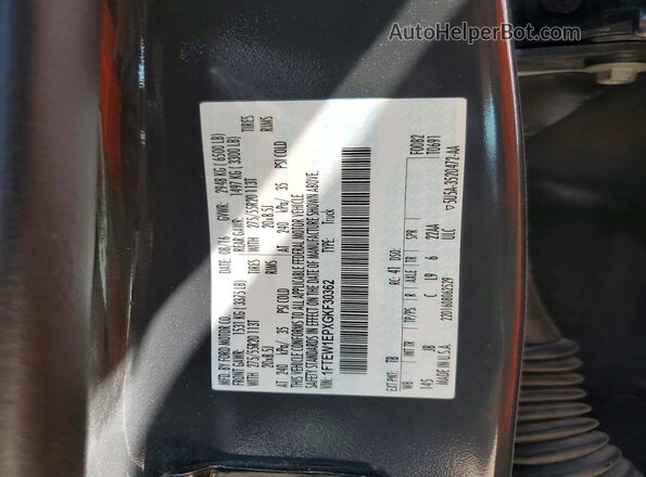 1FTEW1EPXGKF30362 2016 FORD F150 Gray ძრავის განყოფილების ხედი