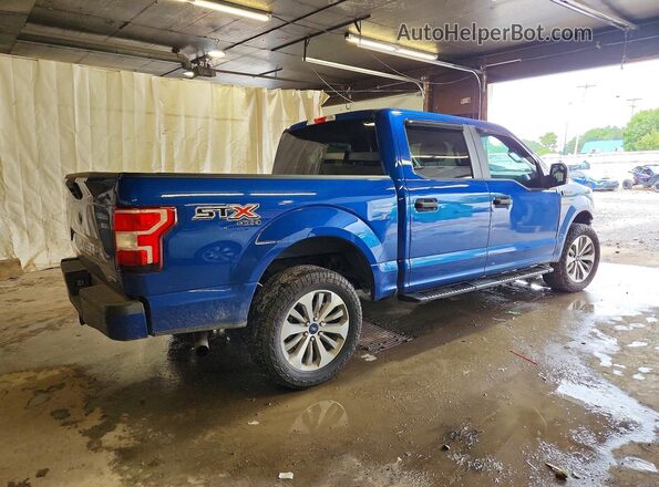 1FTEW1EPXJFB52530 2018 FORD F150 Blue Tył prawy