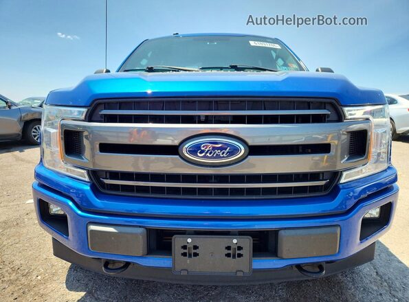 1FTEW1EPXJFC59075 2018 FORD F150 Blue Widok z przodu