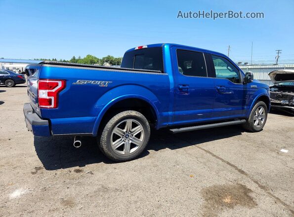 1FTEW1EPXJFC59075 2018 FORD F150 Blue Tył prawy