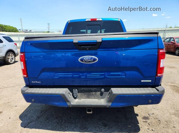 1FTEW1EPXJFC59075 2018 FORD F150 Blue Widok z tyłu