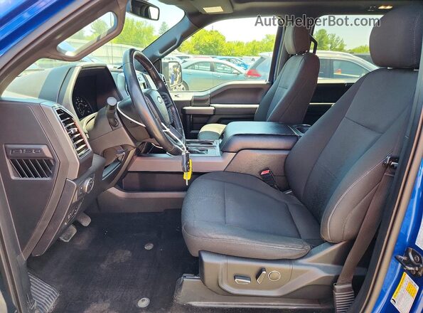 1FTEW1EPXJFC59075 2018 FORD F150 Blue Widok wnętrza z przodu