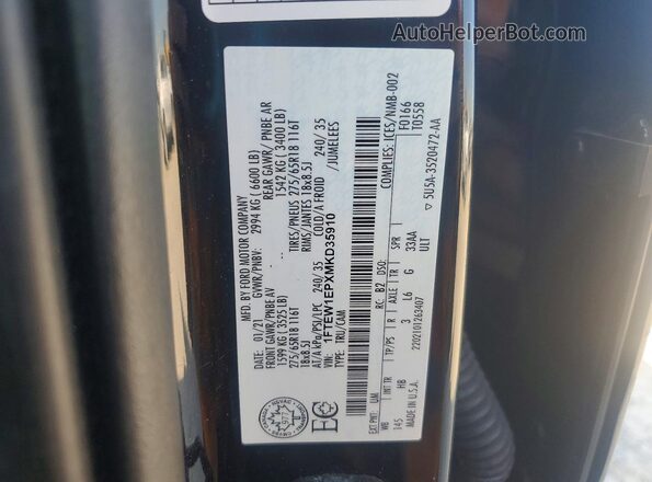 1FTEW1EPXMKD35910 2021 FORD F150 Черный Вид подкапотного пространства