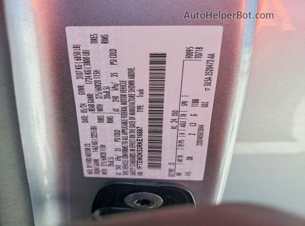 1FTEW2K53RKE16697 2024 FORD F150 Silver Engine compartment view