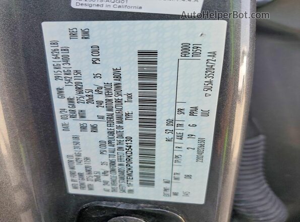 1FTEW2KP0RKD54130 2024 FORD F150 Gray Vista del compartimento del motor