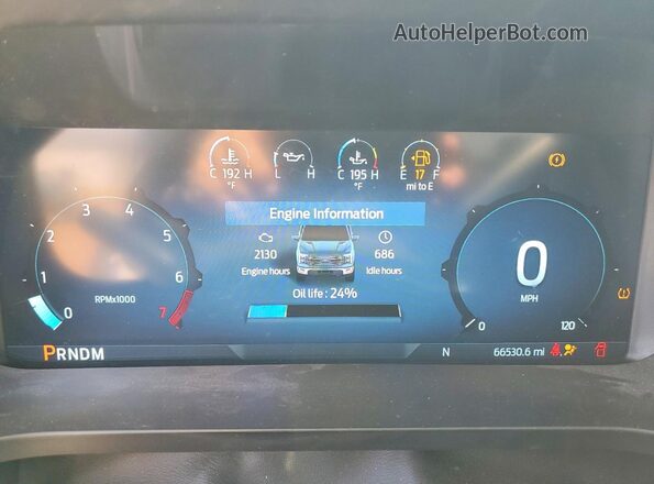 1FTEW2KP0RKD60607 2024 FORD F150 White Instrument cluster view