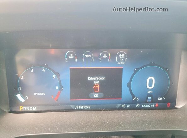 1FTEW2KP9SKE02522 2025 FORD F150 White Instrument cluster view
