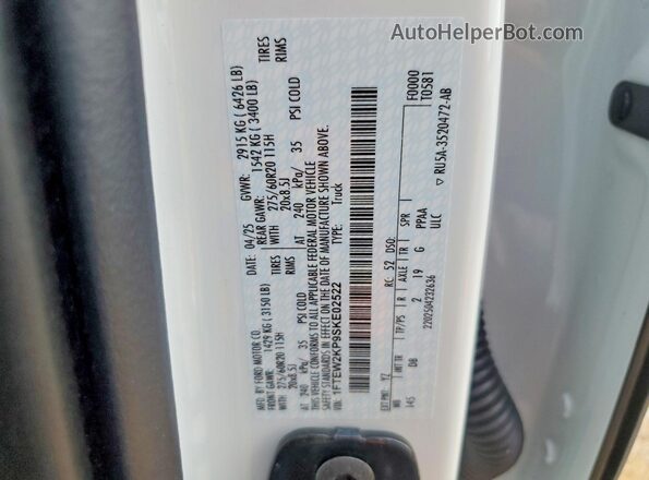 1FTEW2KP9SKE02522 2025 FORD F150 White Engine compartment view