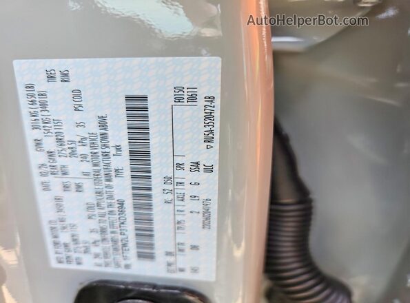 1FTEW2LP3TKD36940 2026 FORD F150 Gray VIN კოდის სტიკერის ხედი