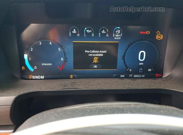 1FTEW2LP6SKD94443 2025 FORD F150 Black ხელსაწყოთა პანელის ხედი