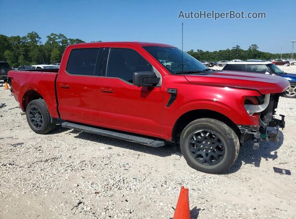 1FTEW3KP3RKD68545 2024 FORD F150 Red Przód prawy