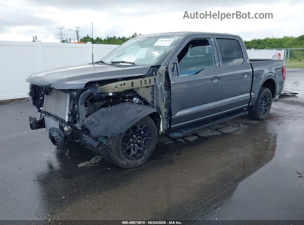 1FTEW3KP8RKD84076 2024 FORD F150 Gray Передня ліва чверть