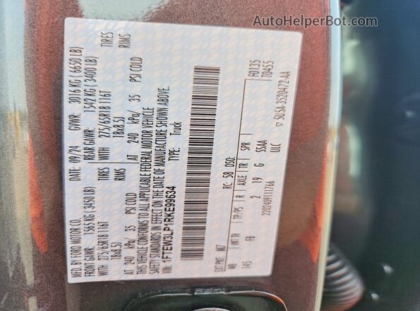 1FTEW3LP1RKE99634 2024 FORD F150 Gray Вид підкапотного простору