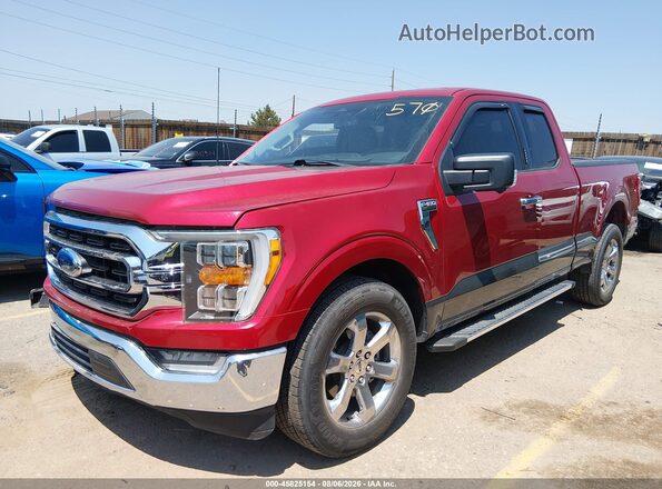 1FTEX1C53NFA50538 2022 FORD F150 Red Przód lewy
