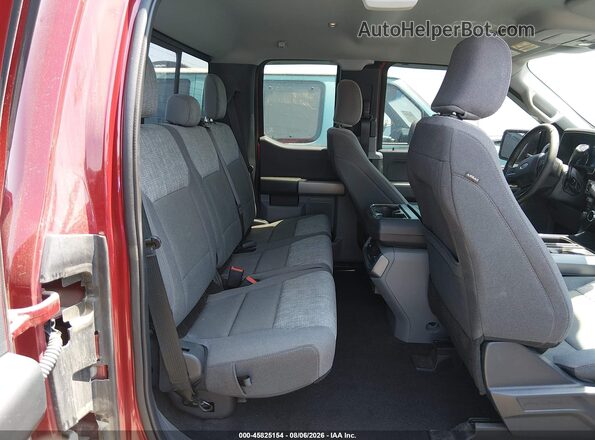 1FTEX1C53NFA50538 2022 FORD F150 Red Widok naklejki z numerem VIN