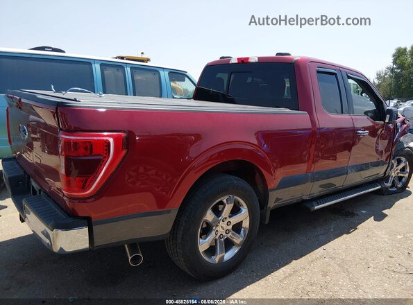 1FTEX1C53NFA50538 2022 FORD F150 Red Widok wnętrza z tyłu
