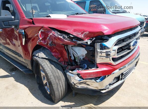 1FTEX1C53NFA50538 2022 FORD F150 Red Widok z przodu