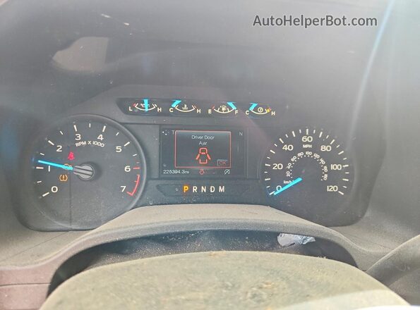 1FTEX1C55KKF09071 2019 FORD F150 White Instrument cluster view