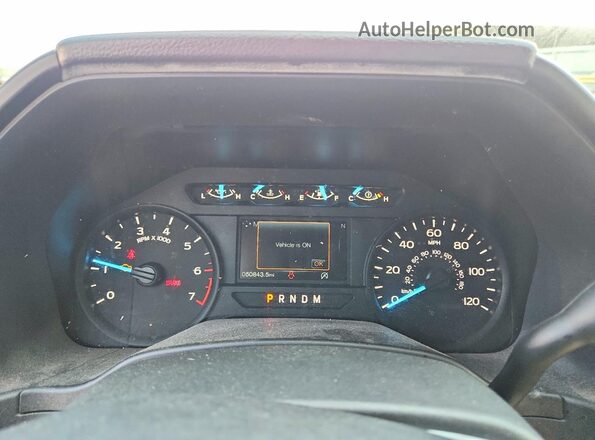 1FTEX1C56JKF15847 2018 FORD F150 White Instrument cluster view