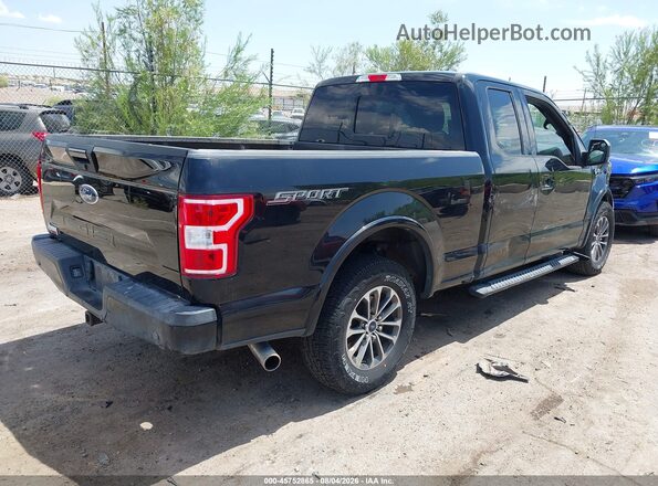 1FTEX1C57JKC69195 2018 FORD F150 Black Tył prawy