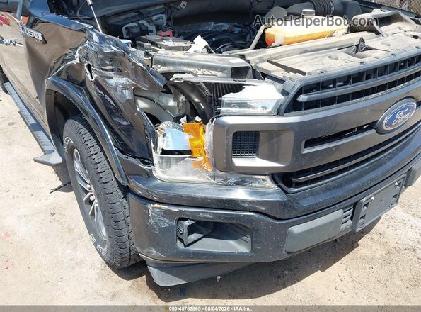 1FTEX1C57JKC69195 2018 FORD F150 Black Widok z przodu