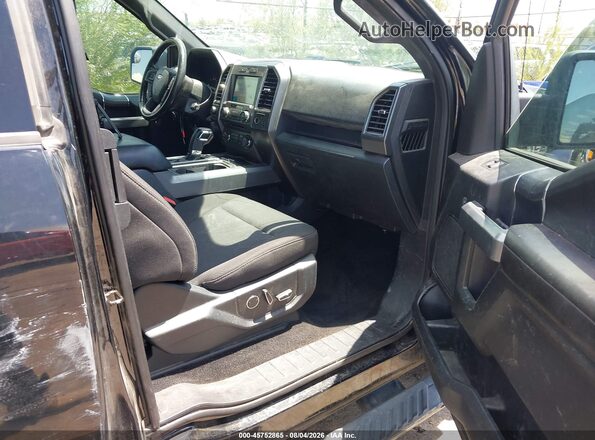 1FTEX1C57JKC69195 2018 FORD F150 Black წინა სალონის ხედი