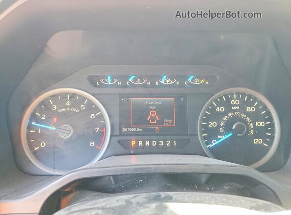 1FTEX1C81GKF05911 2016 FORD F150 White Սարքավորումների վահանակի տեսք