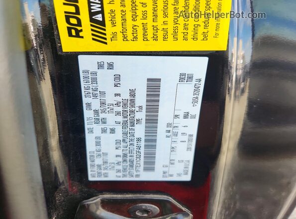 1FTEX1C82GFA61186 2016 FORD F150 Черный Вид подкапотного пространства
