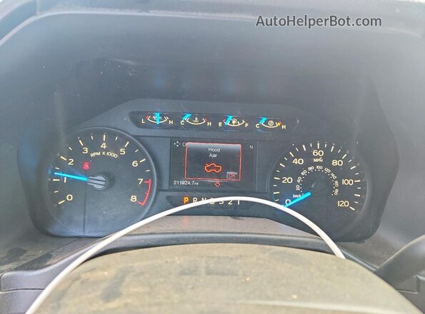 1FTEX1C82GFA61186 2016 FORD F150 Черный Вид щитка приборов