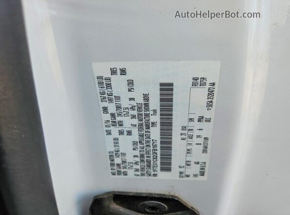 1FTEX1C82GFB19717 2016 FORD F150 White Vista del compartimento del motor