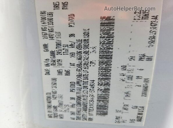 1FTEX1C84GKE84634 2016 FORD F150 White Вид підкапотного простору