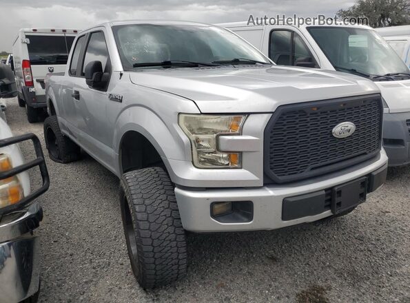 1FTEX1C87GFB20989 2016 FORD F150 Silver Delantero derecho
