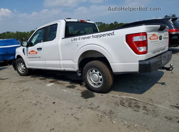 1FTEX1CB0MKD85137 2021 FORD F150 White Հետևի ձախ