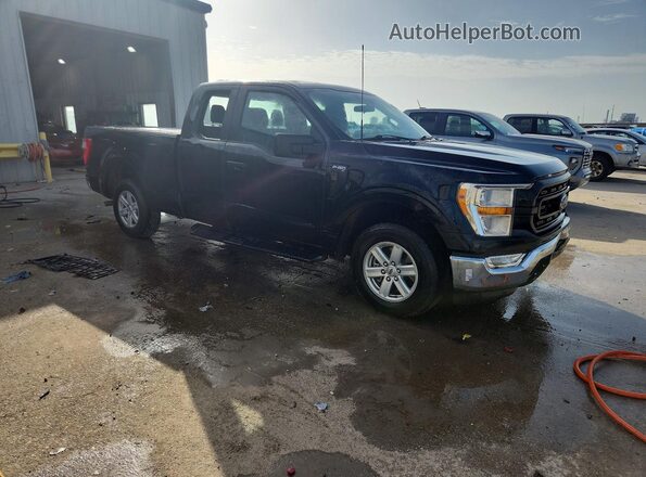 1FTEX1CB0NKF25446 2022 FORD F150 Черный Передняя правая четверть