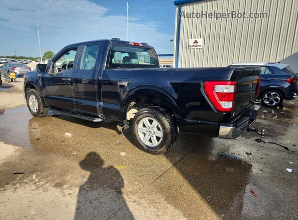 1FTEX1CB0NKF25446 2022 FORD F150 Черный Задняя левая четверть